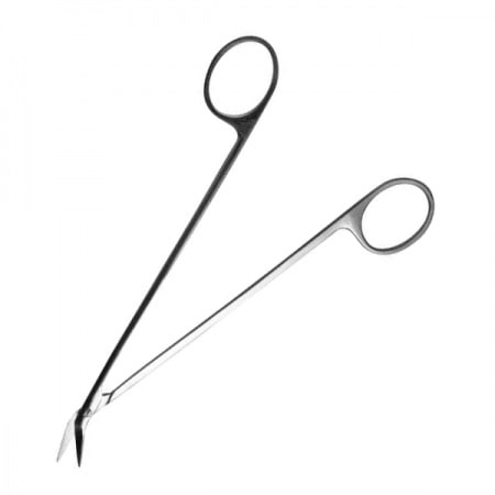 Ножиці операційні, судинні, екстра-делікатні, гострокінцеві, зігнуті за кутом 25, ДеБейкі, 160 мм Surgimax 04-525-16